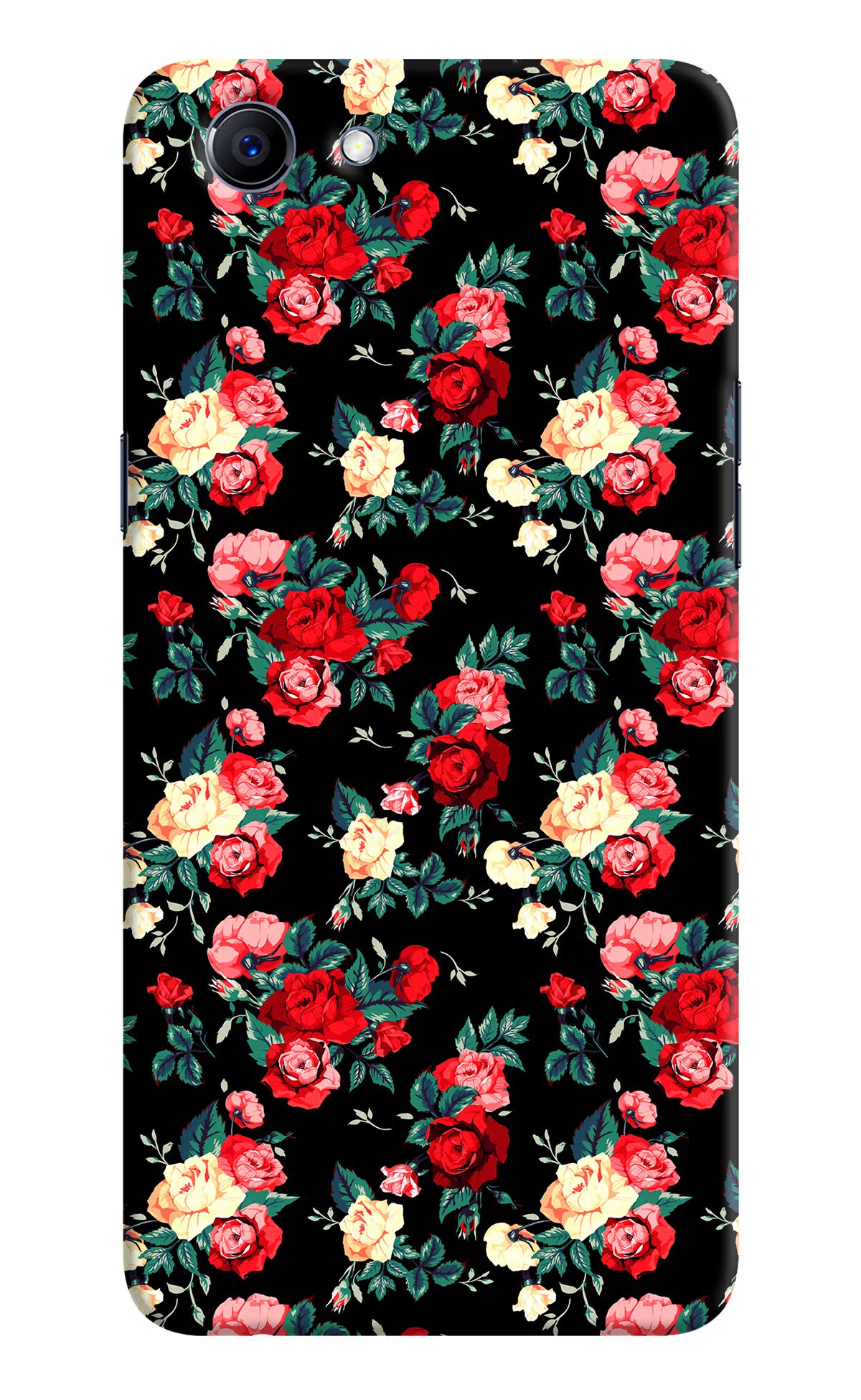 Rose Pattern Realme 1 Hard Case Back Cover by Casekaro