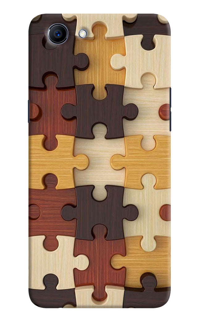Wooden Puzzle Realme 1 Hard Case Back Cover by Casekaro