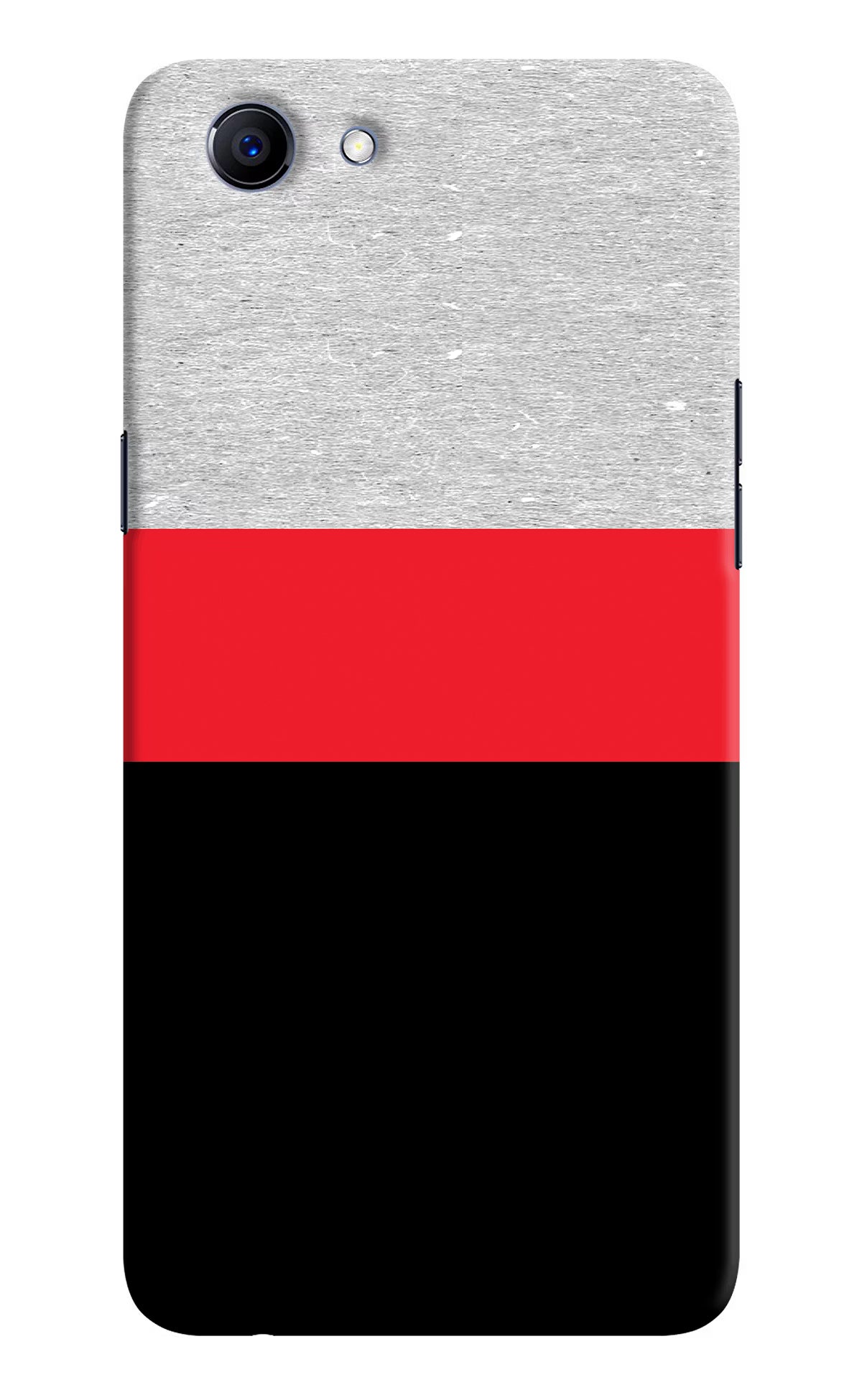 Tri Color Pattern Realme 1 Hard Case Back Cover by Casekaro