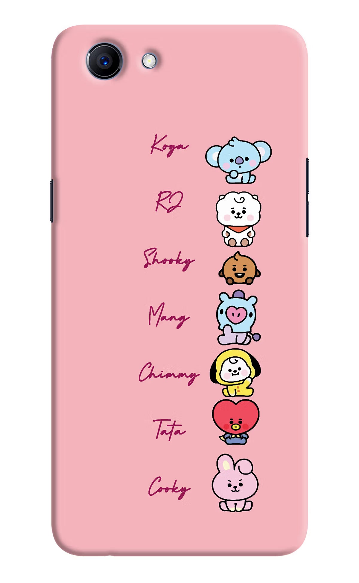 BTS names Realme 1 Hard Case Back Cover by Casekaro
