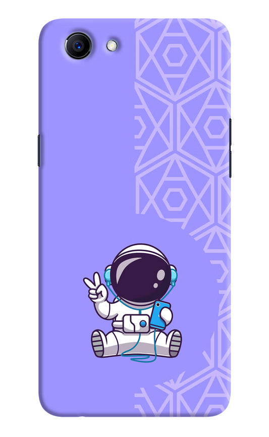 Cute Astronaut Chilling Realme 1 Hard Case Back Cover by Casekaro
