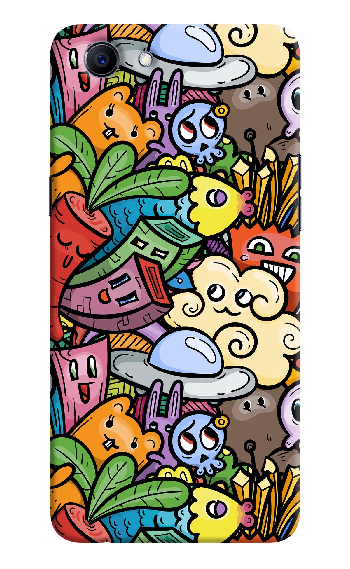 Veggie Doodle Realme 1 Hard Case Back Cover by Casekaro
