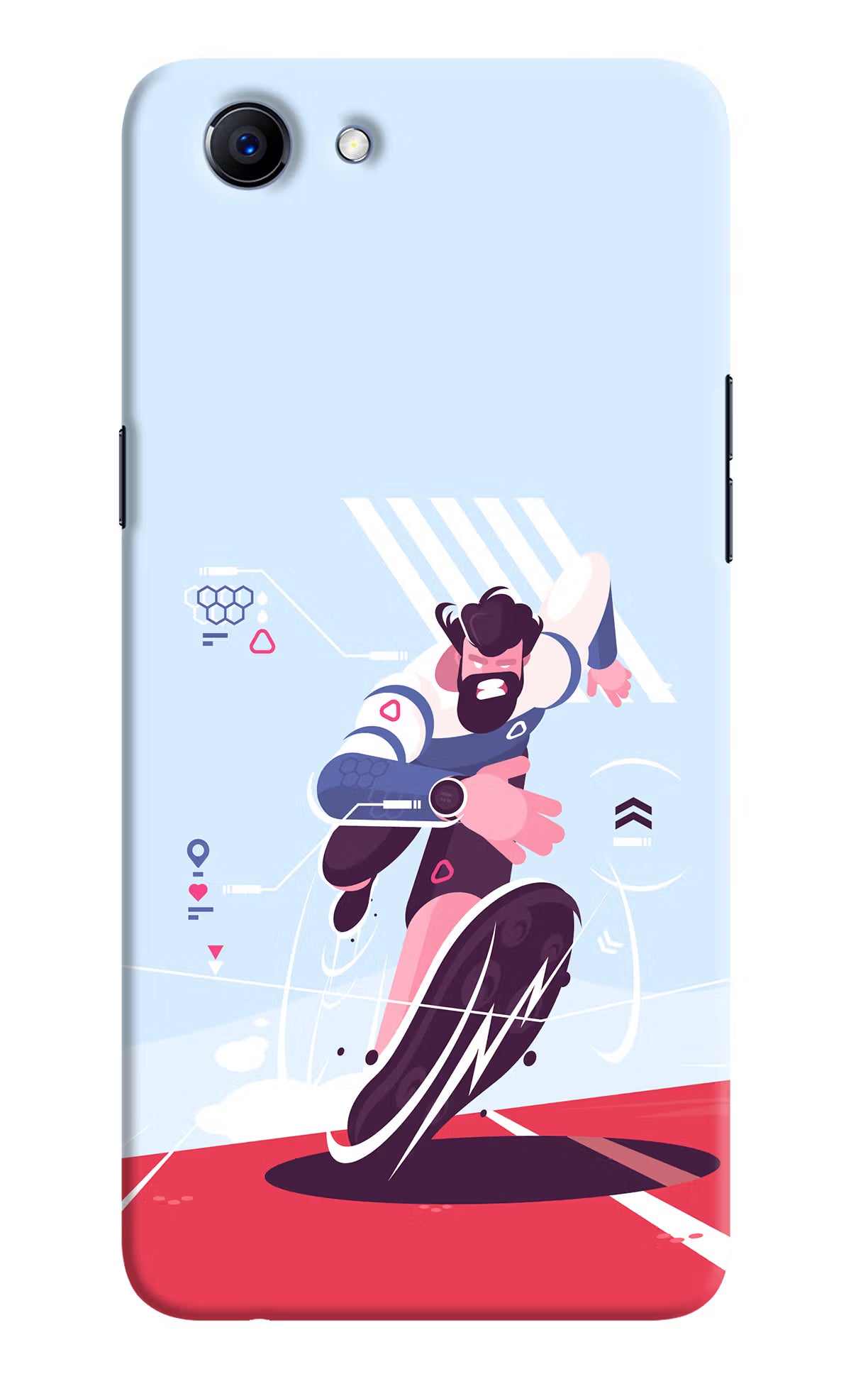 Run Pro Realme 1 Hard Case Back Cover by Casekaro