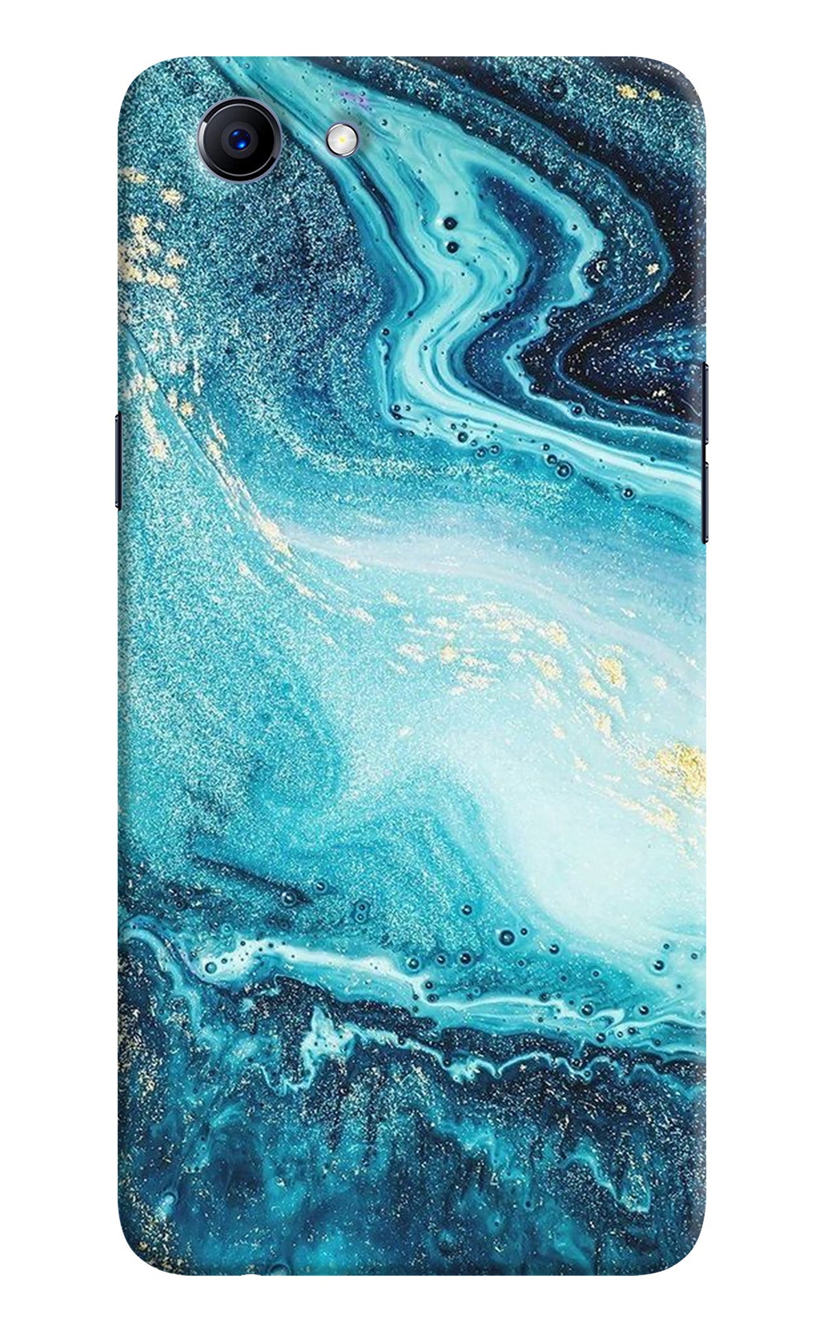 Blue Glitter Marble Realme 1 Back Cover