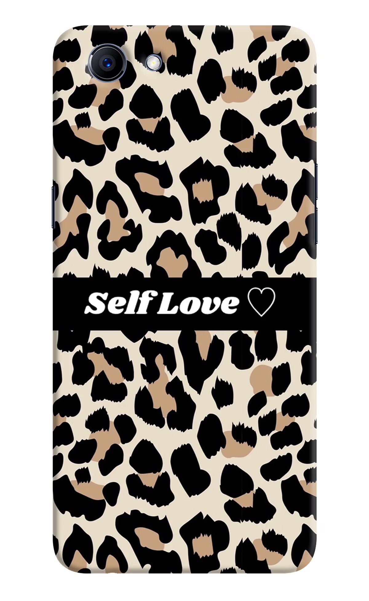 Leopard Print Self Love Realme 1 Hard Case Back Cover by Casekaro