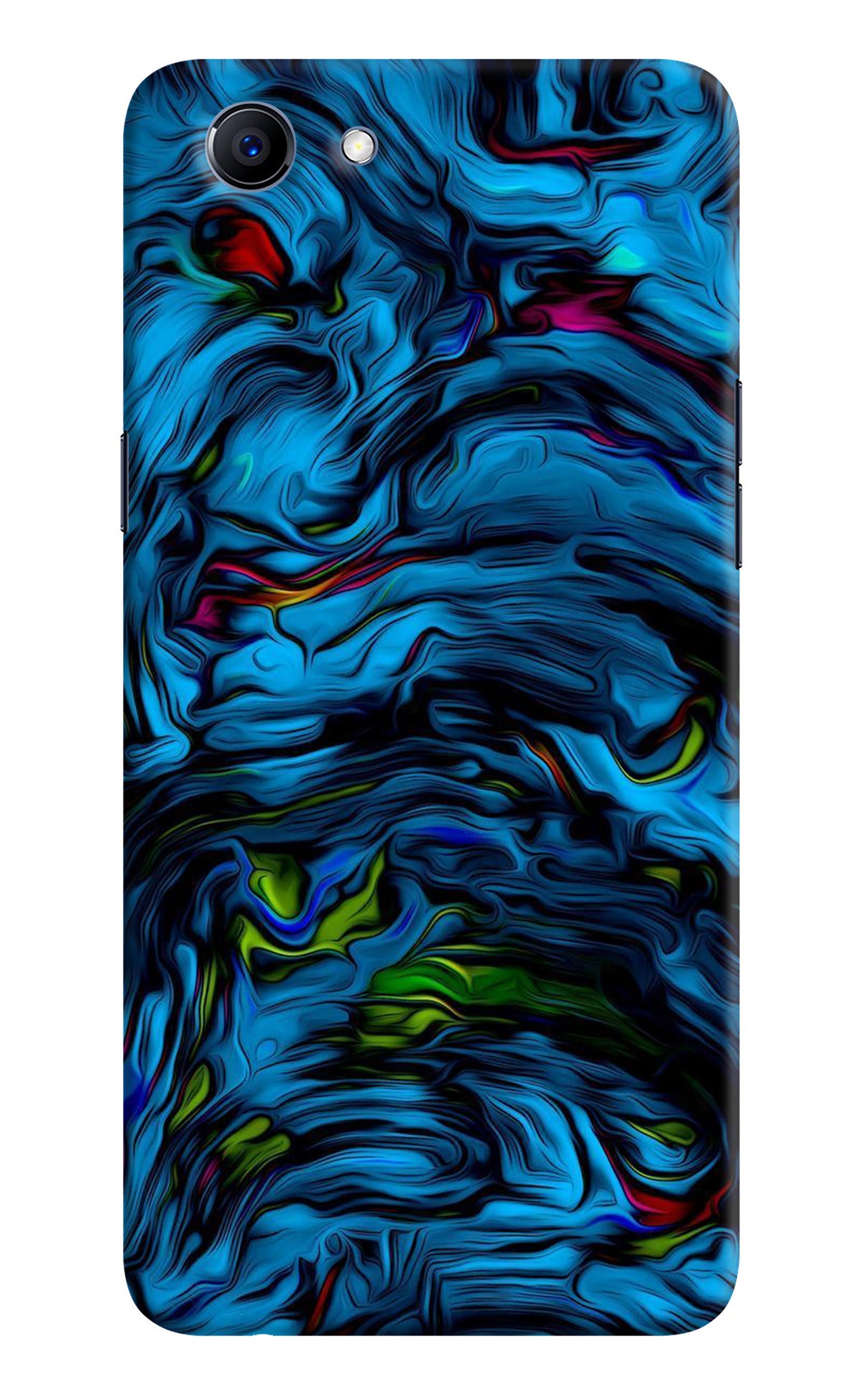 Dark Blue Abstract Realme 1 Back Cover