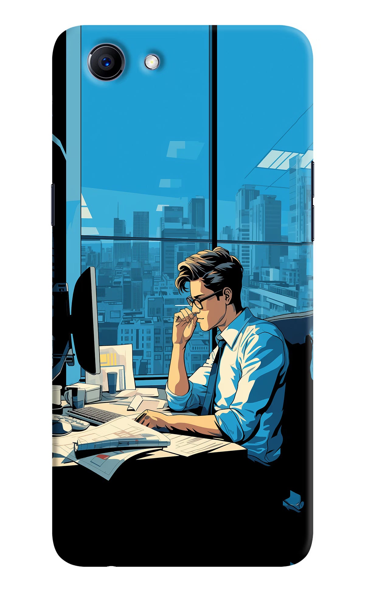 Focused Hustler (AI Generated) Realme 1 Hard Case Back Cover by Casekaro
