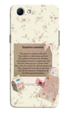 Hopeless Romantic Realme 1 Hard Case Back Cover by Casekaro