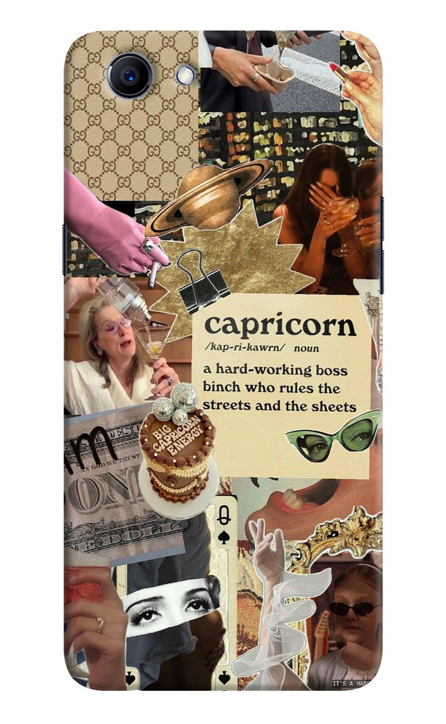 Capricorn Zodiac Realme 1 Hard Case Back Cover by Casekaro