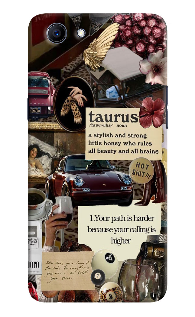 Taurus Zodiac Realme 1 Hard Case Back Cover by Casekaro