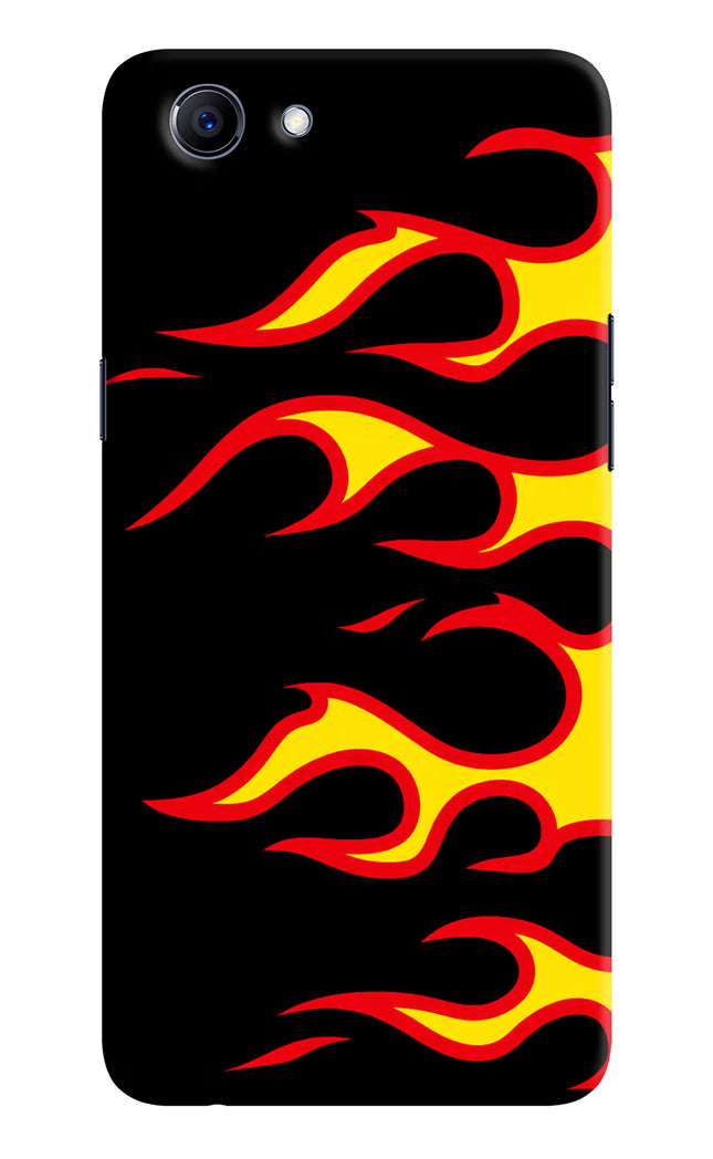 Side Sweep Flames Realme 1 Hard Case Back Cover by Casekaro