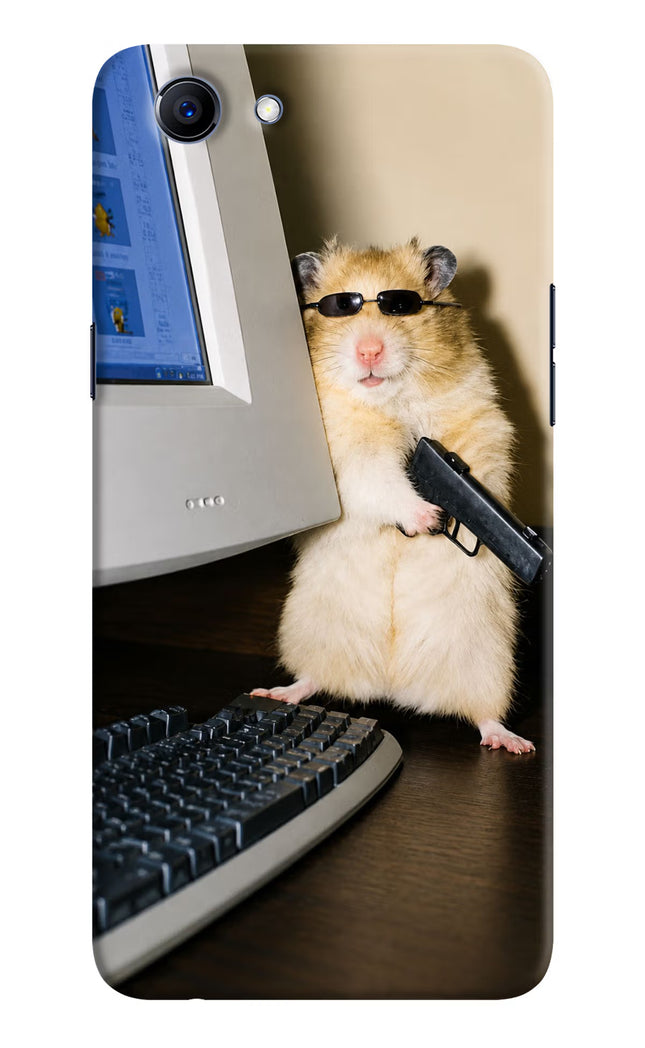 Hacker Hamster Realme 1 Hard Case Back Cover by Casekaro