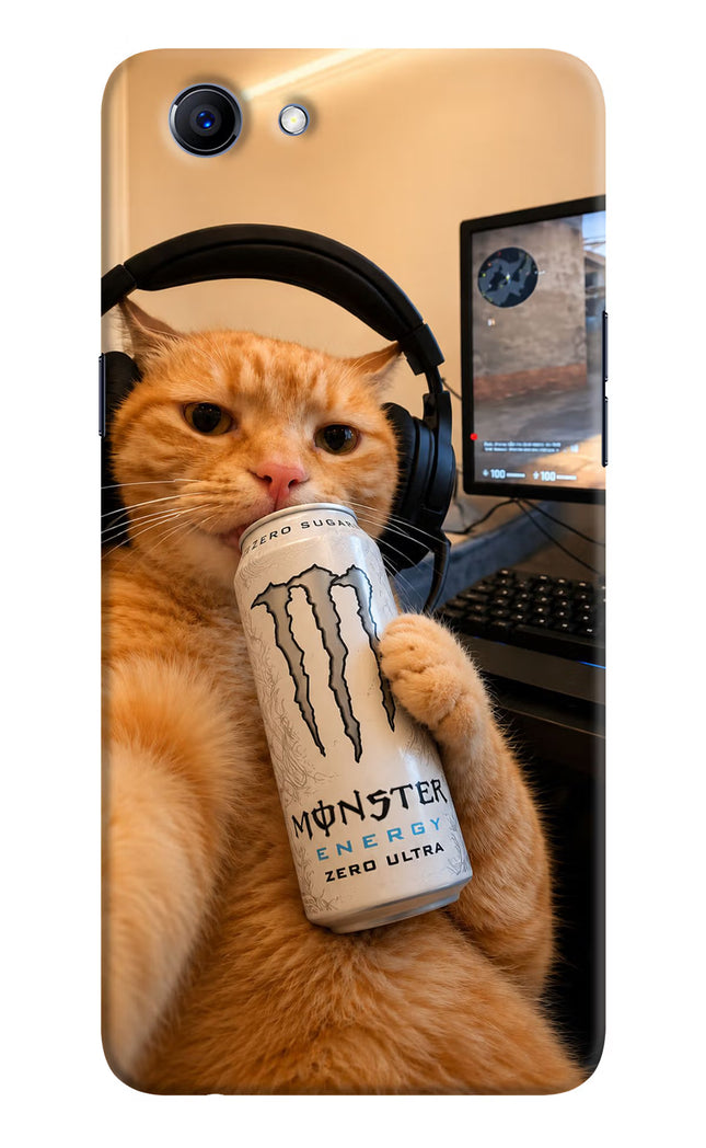 Gamer Cat Energy Realme 1 Hard Case Back Cover by Casekaro