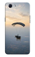Skydiving Cow Realme 1 Hard Case Back Cover by Casekaro