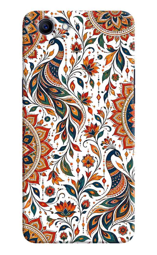 White Mayura Realme 1 Hard Case Back Cover by Casekaro