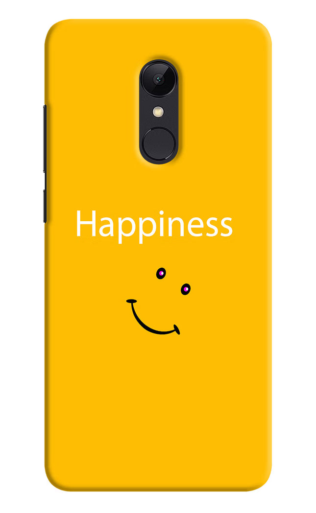 Happiness With Smiley Redmi 5 Hard Case Back Cover by Casekaro