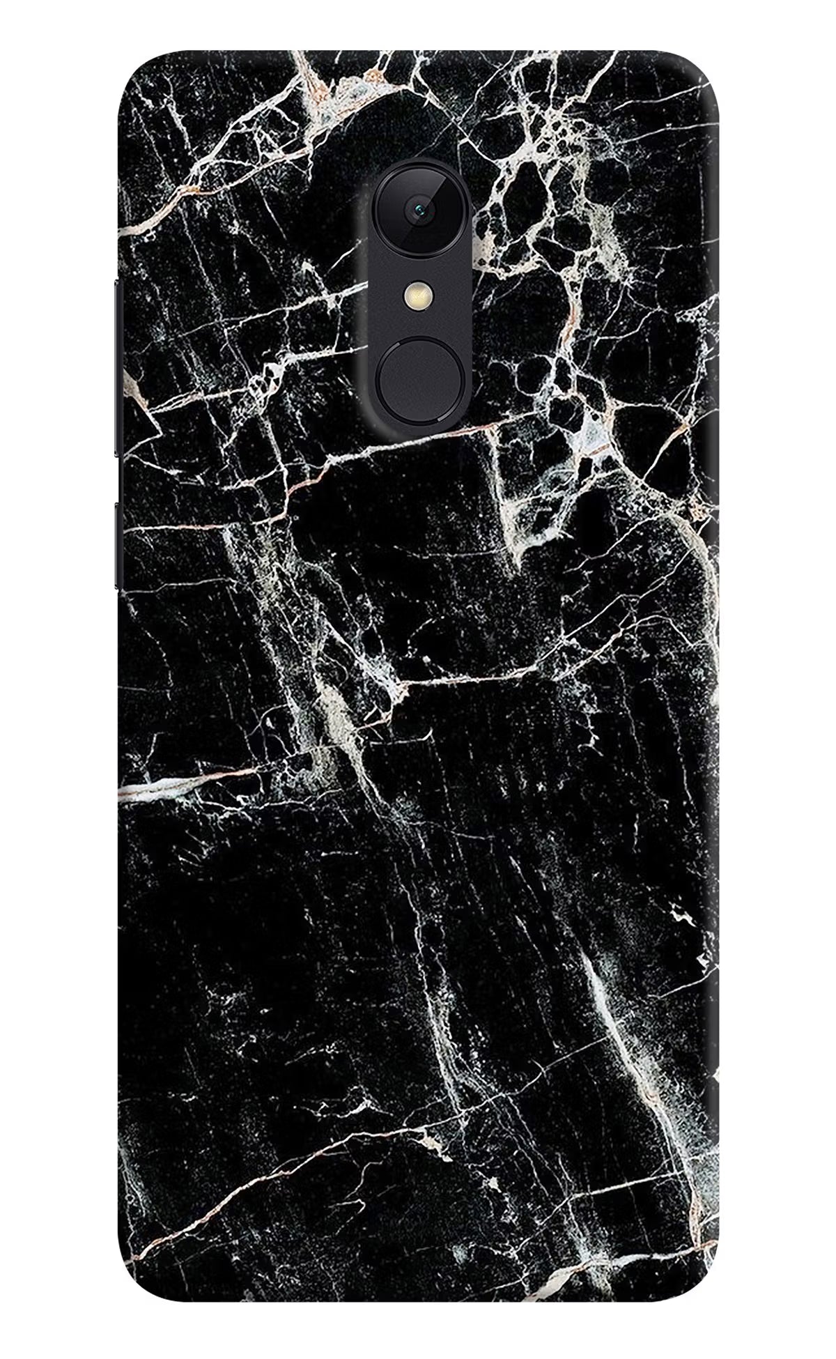 Black Marble Texture Redmi 5 Hard Case Back Cover by Casekaro