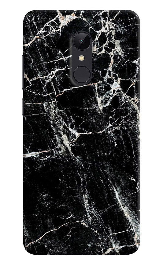Black Marble Texture Redmi 5 Hard Case Back Cover by Casekaro
