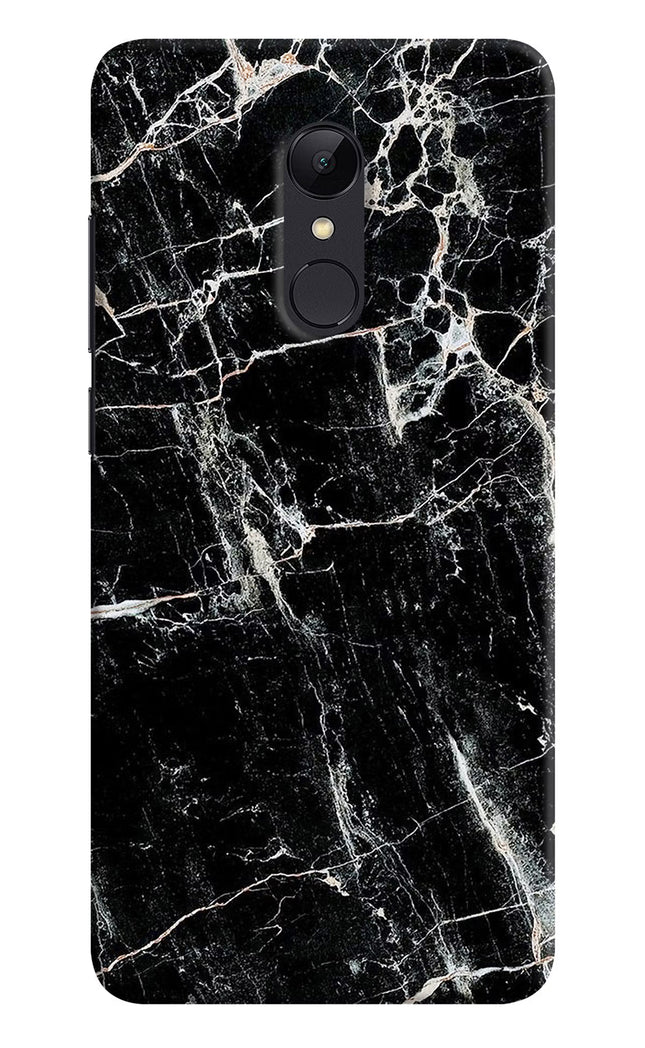 Black Marble Texture Redmi 5 Hard Case Back Cover by Casekaro