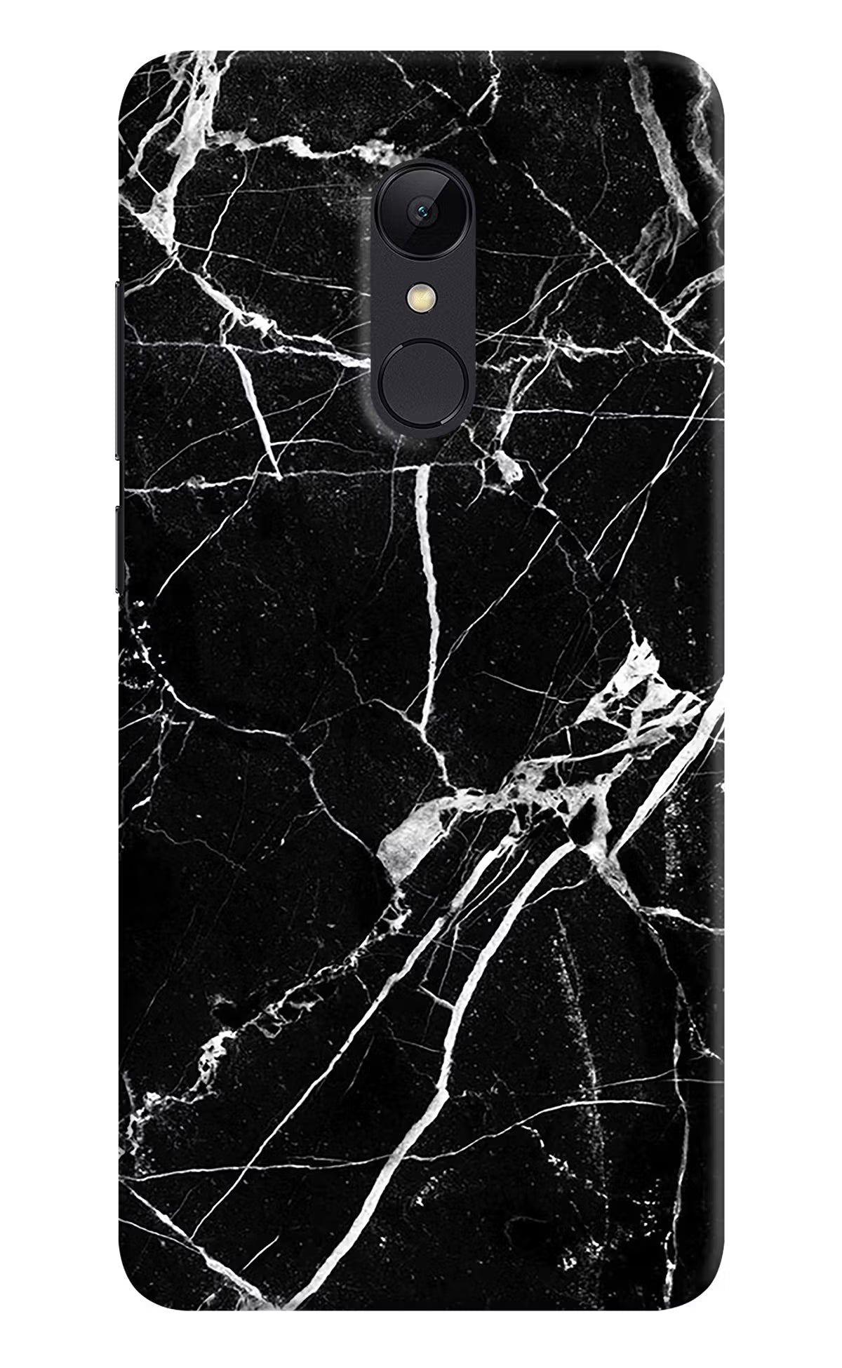 Black Marble Pattern Redmi 5 Hard Case Back Cover by Casekaro