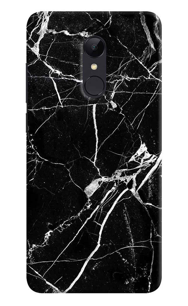 Black Marble Pattern Redmi 5 Hard Case Back Cover by Casekaro