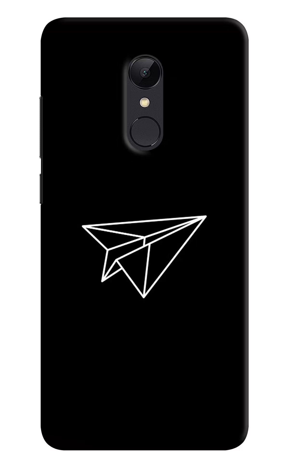 Paper Plane White Redmi 5 Hard Case Back Cover by Casekaro