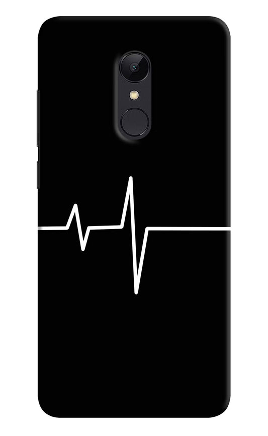Heart Beats Redmi 5 Hard Case Back Cover by Casekaro