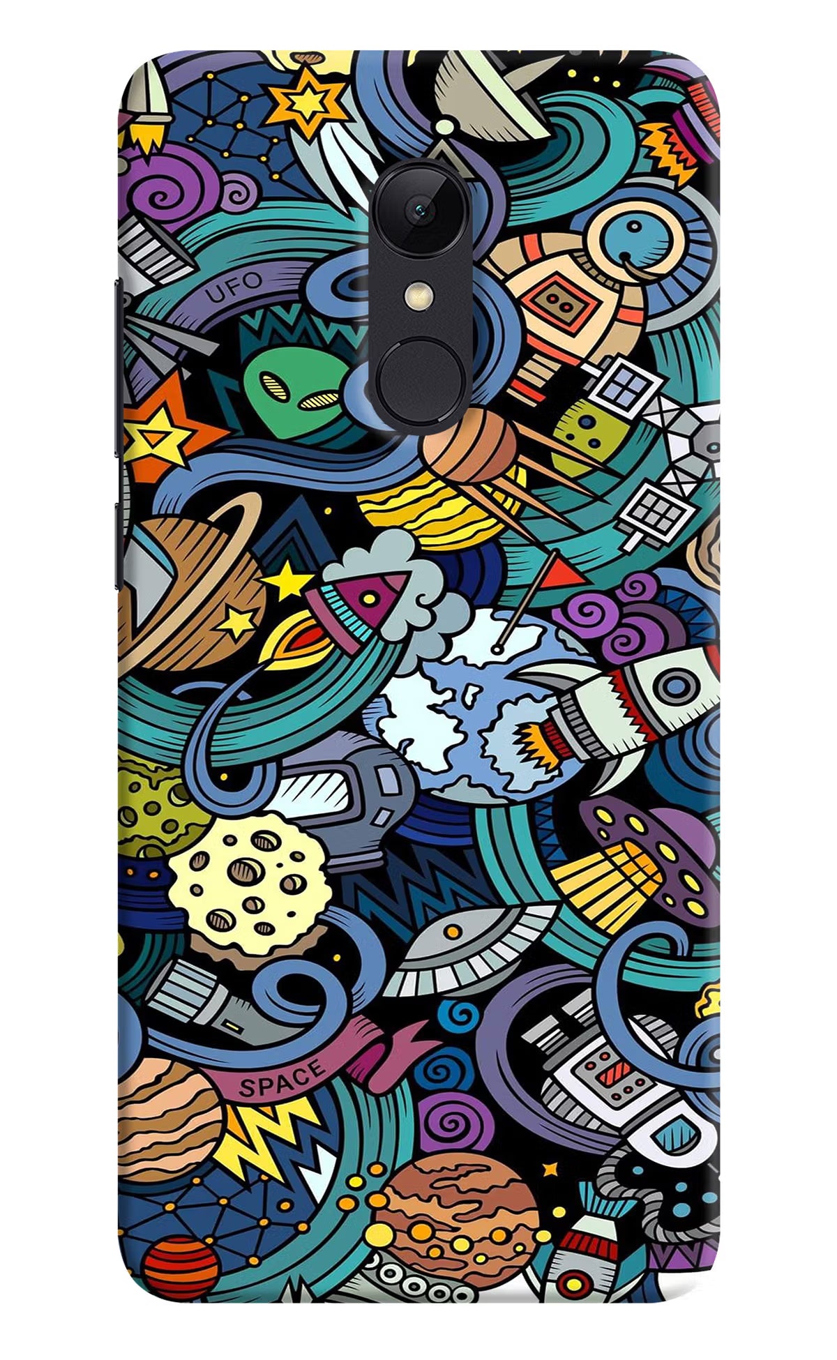 Space Abstract Redmi 5 Hard Case Back Cover by Casekaro