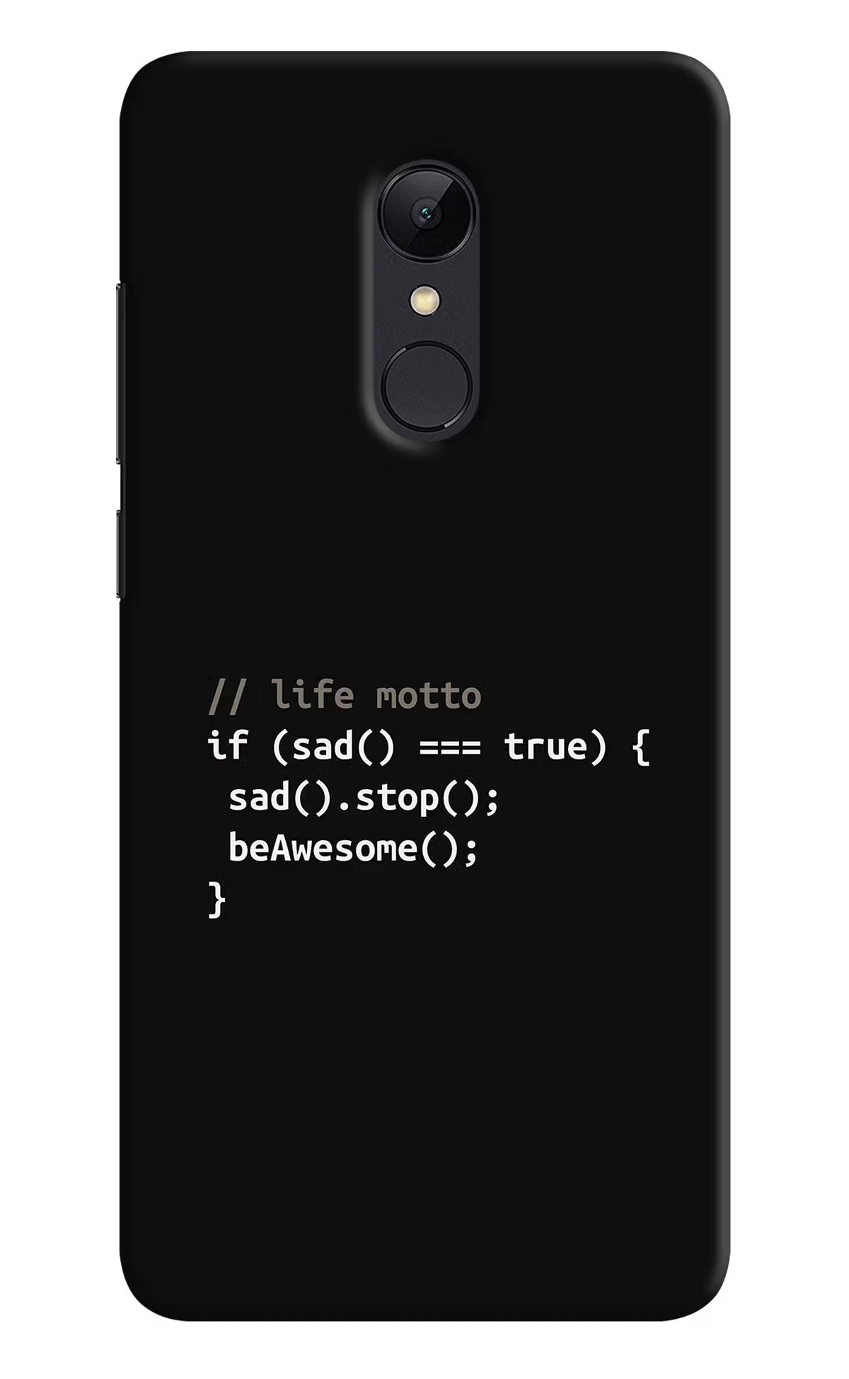 Life Motto Code Redmi 5 Hard Case Back Cover by Casekaro