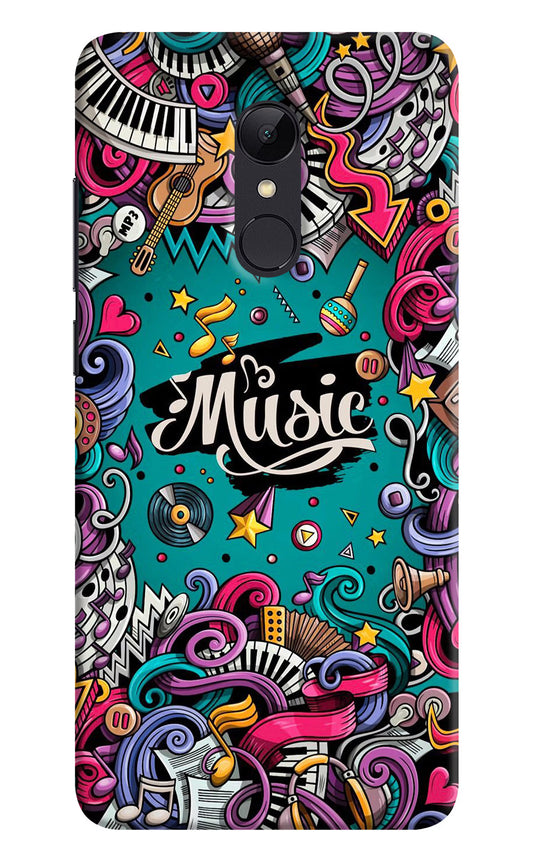 Music Graffiti Redmi 5 Hard Case Back Cover by Casekaro