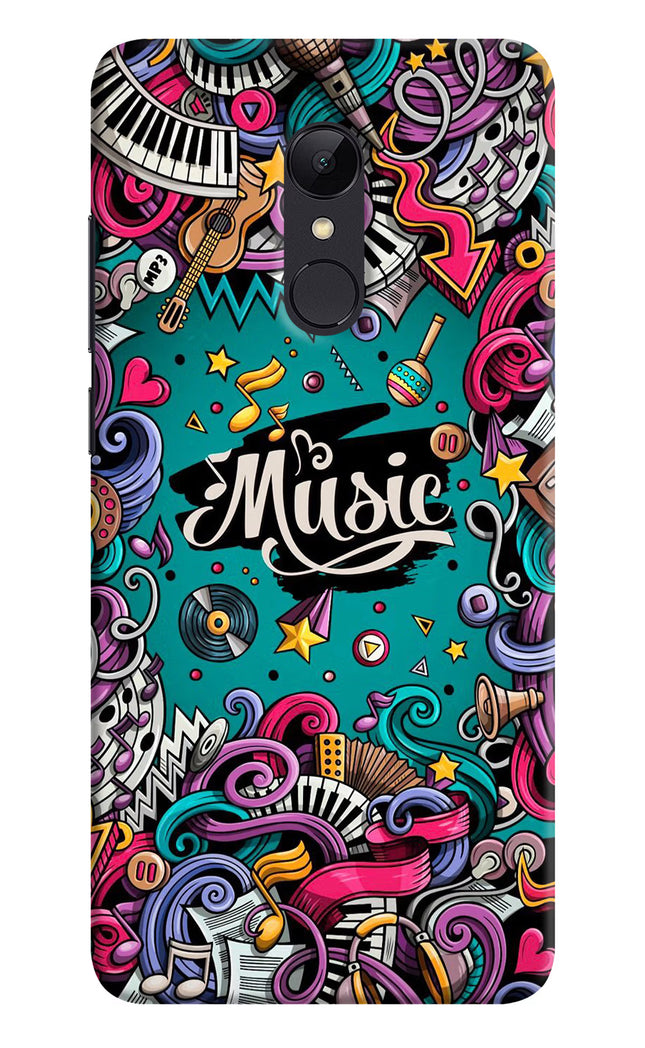 Music Graffiti Redmi 5 Hard Case Back Cover by Casekaro