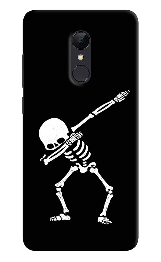 Dabbing Skeleton Art Redmi 5 Hard Case Back Cover by Casekaro