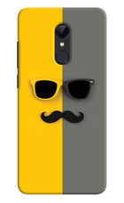 Sunglasses with Mustache Redmi 5 Hard Case Back Cover by Casekaro