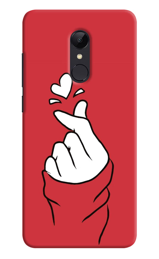 Korean Love Sign Redmi 5 Hard Case Back Cover by Casekaro