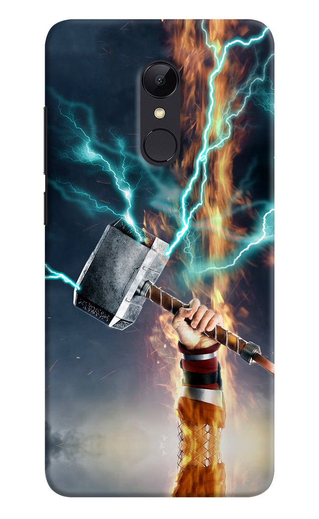 Thor Hammer Mjolnir Redmi 5 Hard Case Back Cover by Casekaro