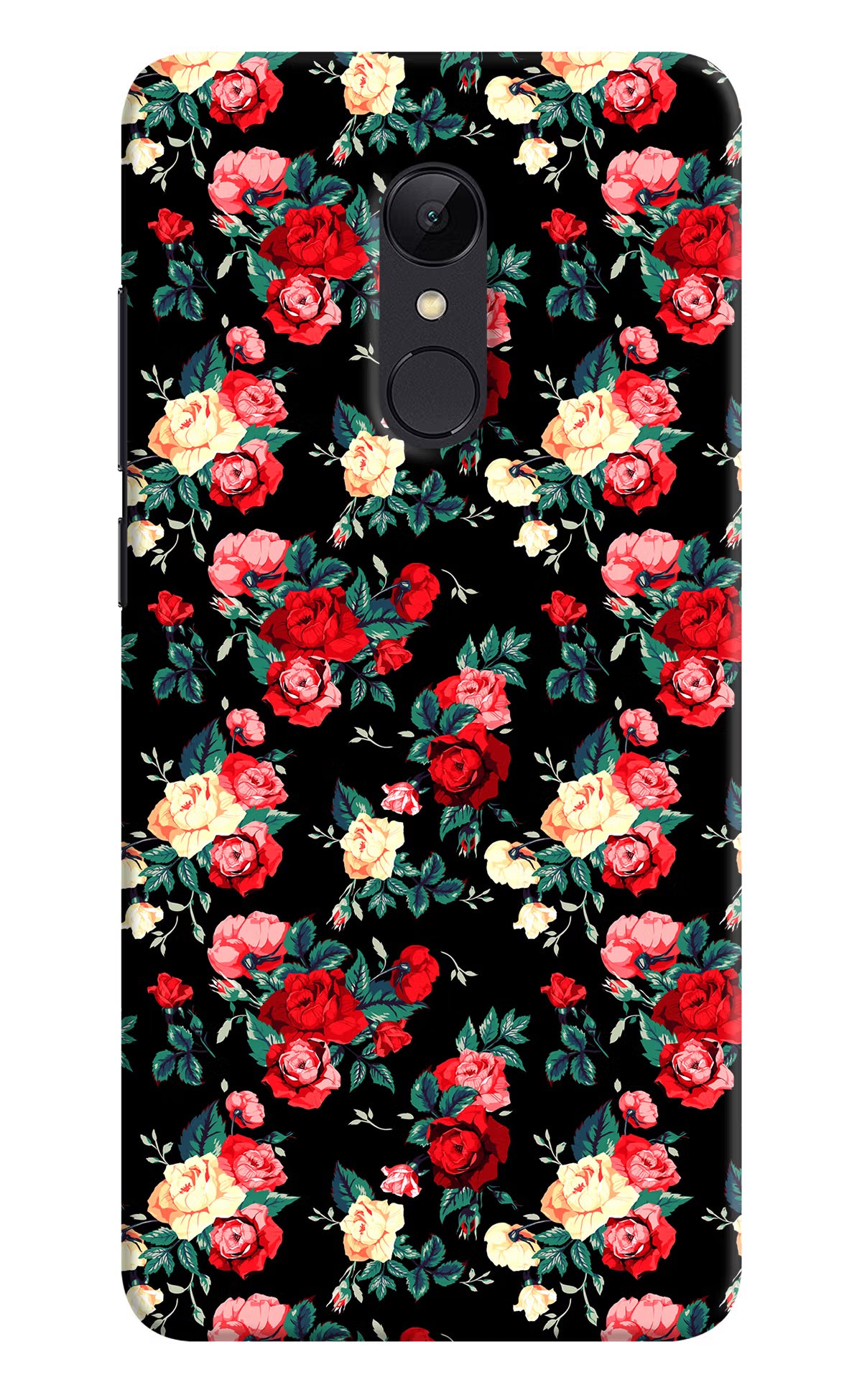 Rose Pattern Redmi 5 Hard Case Back Cover by Casekaro