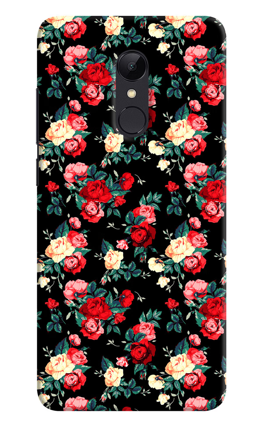 Rose Pattern Redmi 5 Back Cover, Hard case