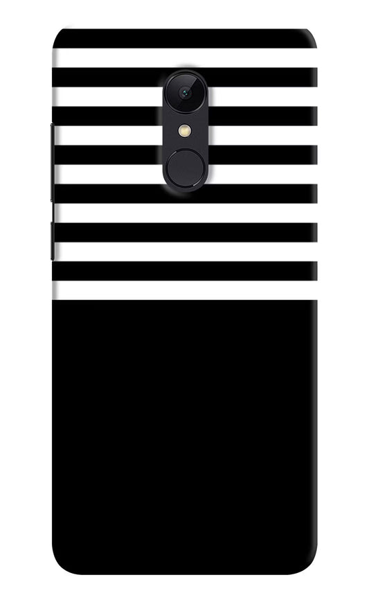 Black and White Print Redmi 5 Hard Case Back Cover by Casekaro