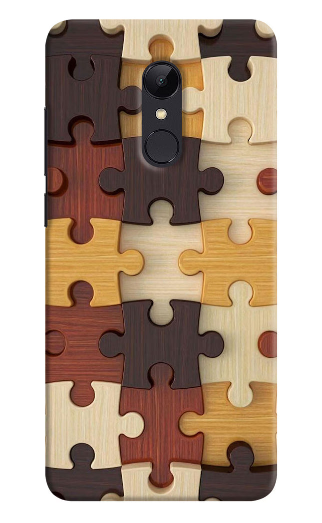 Wooden Puzzle Redmi 5 Hard Case Back Cover by Casekaro
