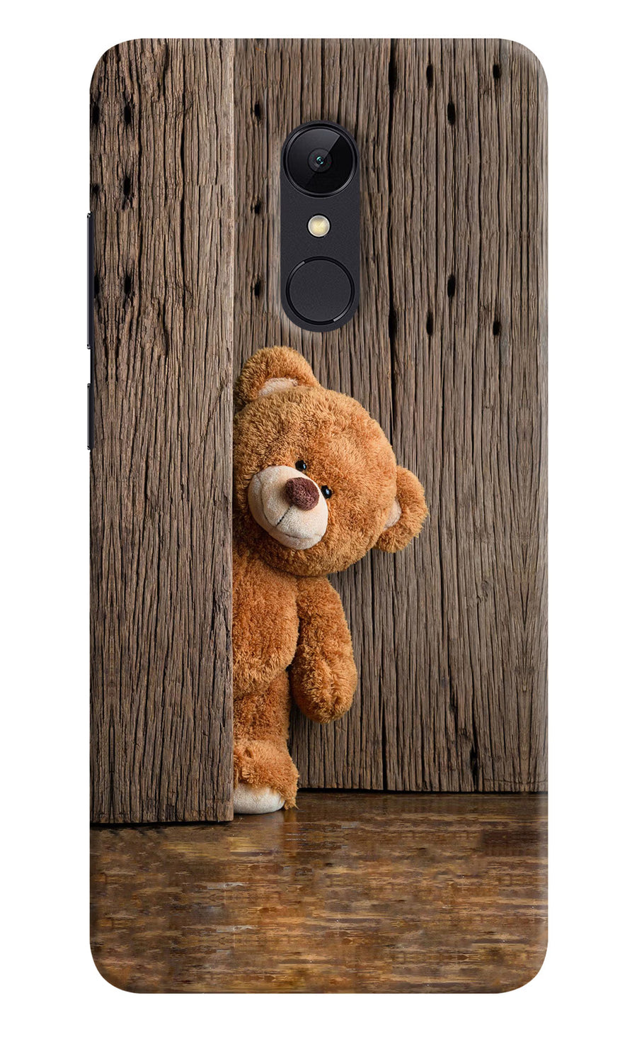 Teddy Wooden Redmi 5 Back Cover, Hard case