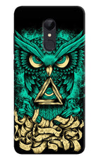 Green Owl Redmi 5 Hard Case Back Cover by Casekaro