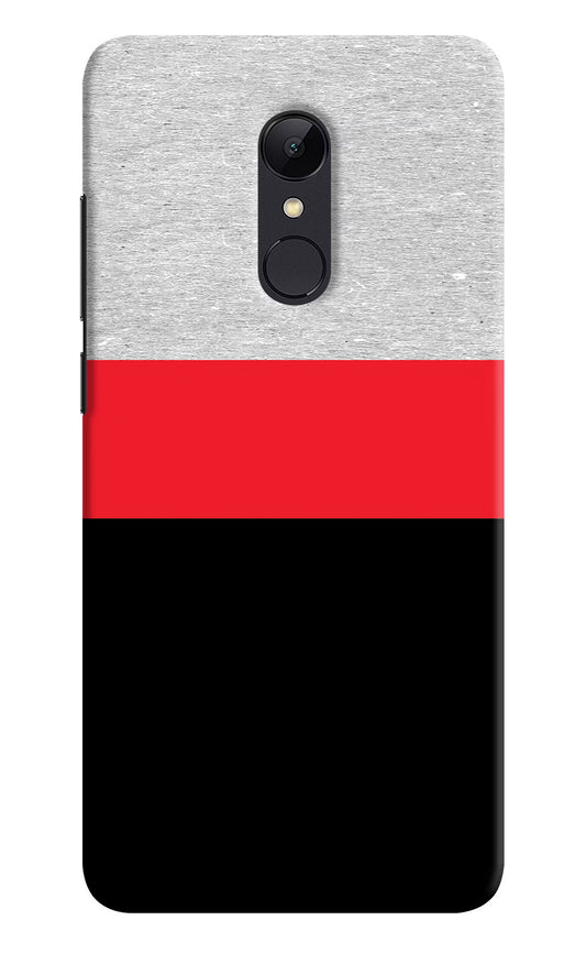 Tri Color Pattern Redmi 5 Hard Case Back Cover by Casekaro