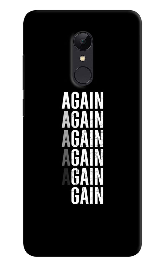 Again Again Gain Redmi 5 Hard Case Back Cover by Casekaro