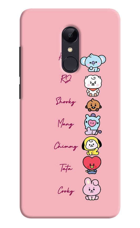 BTS names Redmi 5 Hard Case Back Cover by Casekaro