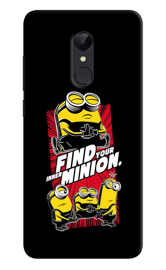 Find your inner Minion Redmi 5 Hard Case Back Cover by Casekaro