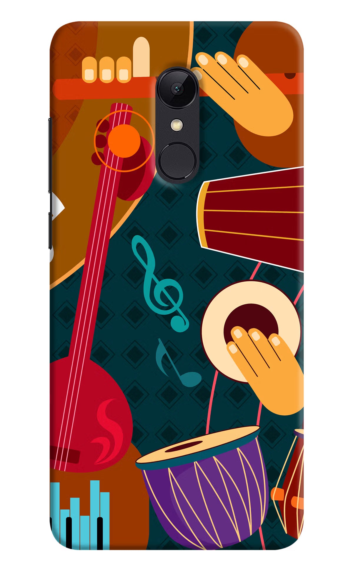Music Instrument Redmi 5 Hard Case Back Cover by Casekaro