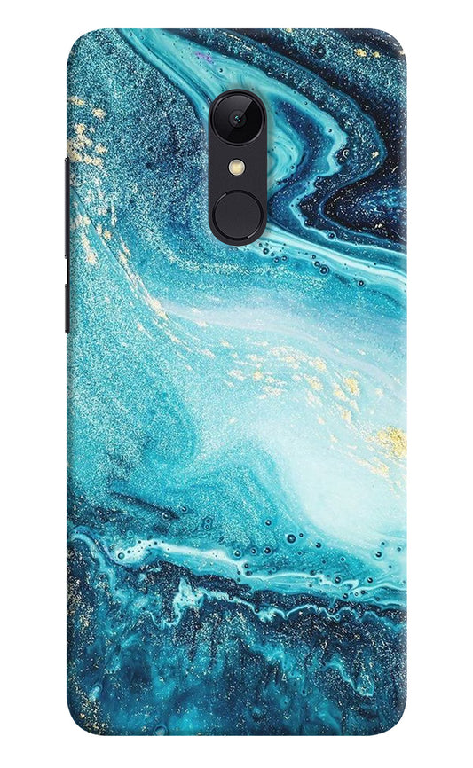 Blue Glitter Marble Redmi 5 Hard Case Back Cover by Casekaro