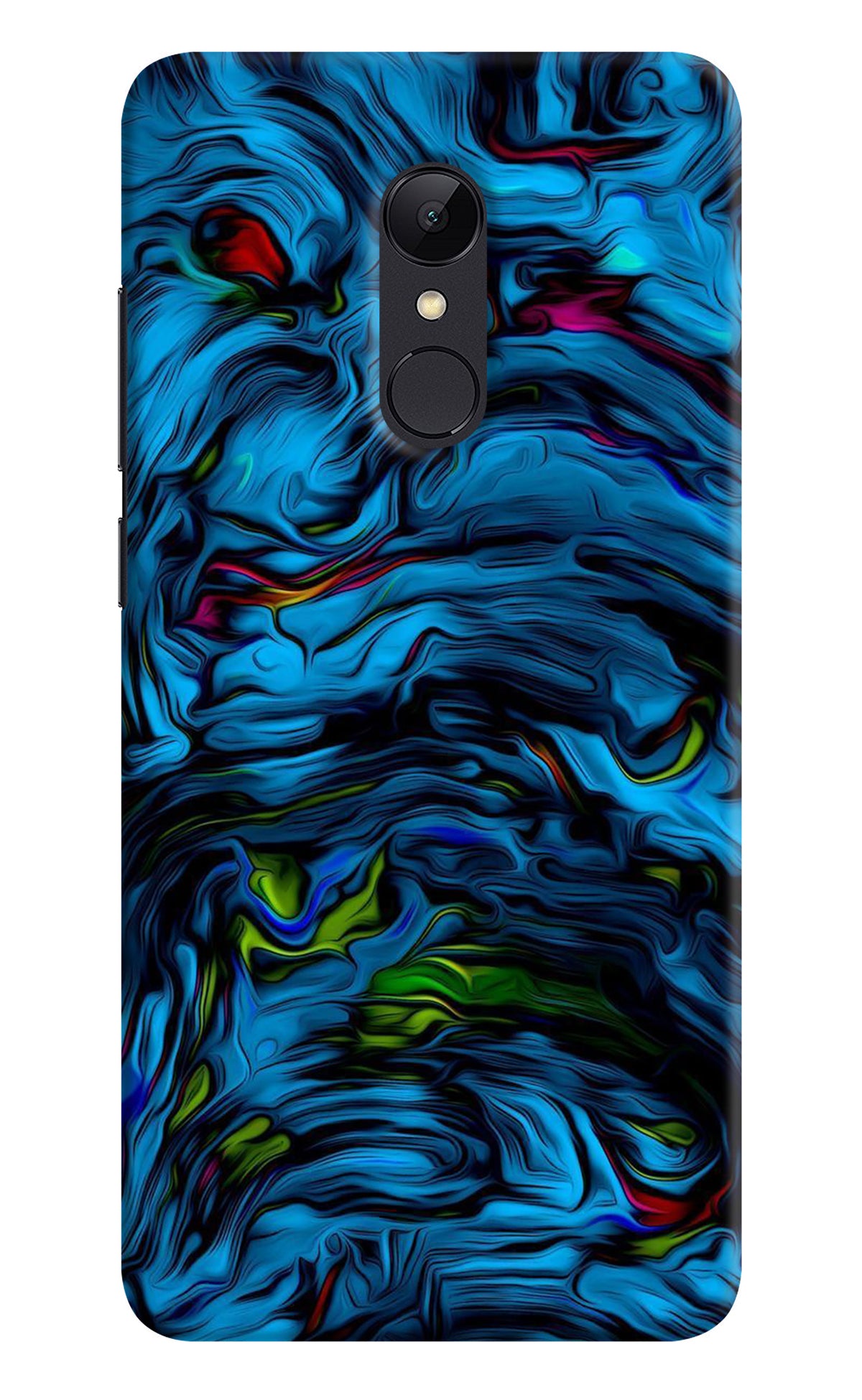 Dark Blue Abstract Redmi 5 Back Cover