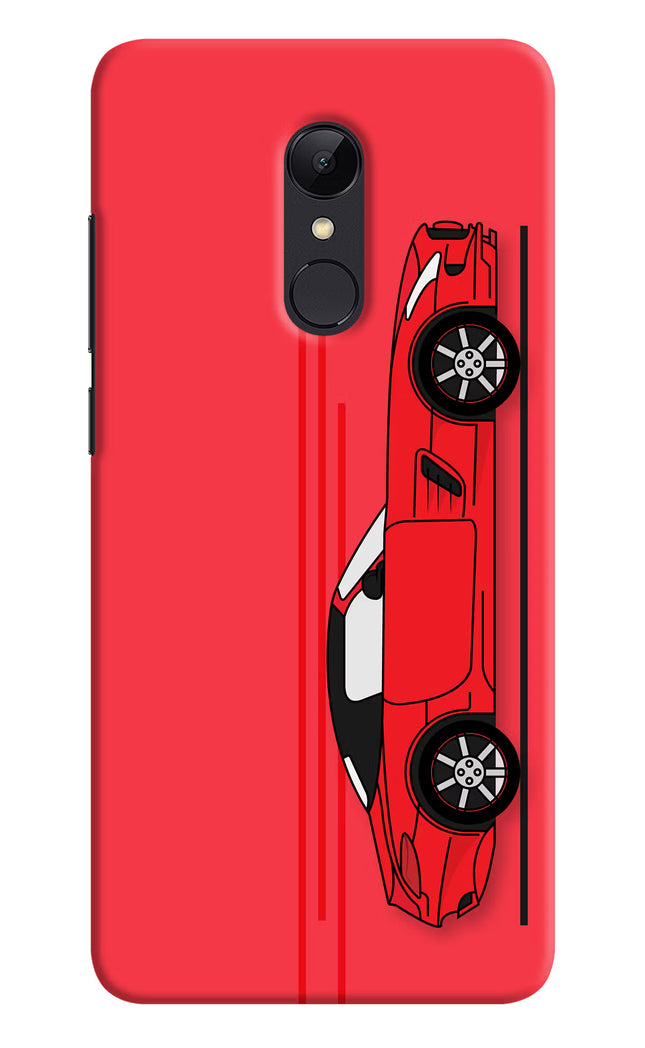 Red Velocity Redmi 5 Hard Case Back Cover by Casekaro