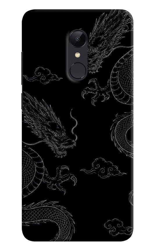 Twin Dragons Redmi 5 Hard Case Back Cover by Casekaro